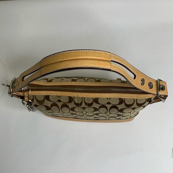 Tan and brown Coach Signature - Picture 6 of 8